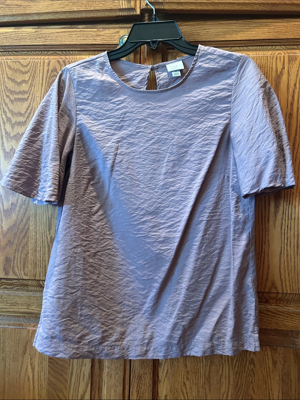 Light Lavender Short-Sleeve Blouse
